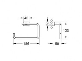 TOALLERO ARGOLLA ESSENTIALS CUBE GROHE